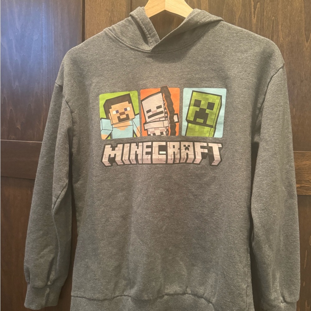 Gray Minecraft Hoodie